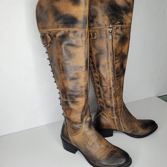 Vince Camuto Bilco Antiqued Coal Tall Riding Boots size 6B - Picture 4 of 6